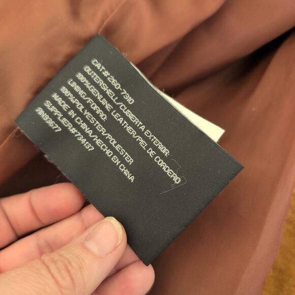 Vintage Y2K St Johns Bay Suede Jacket 100% Leather Brown Coat Women's Small - Picture 5 of 11